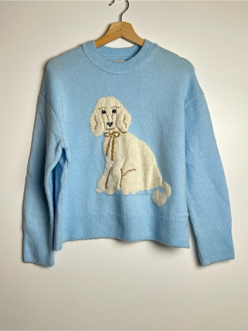 NWOT Maeve Crew Neck Dog Icon Pullover Sweater